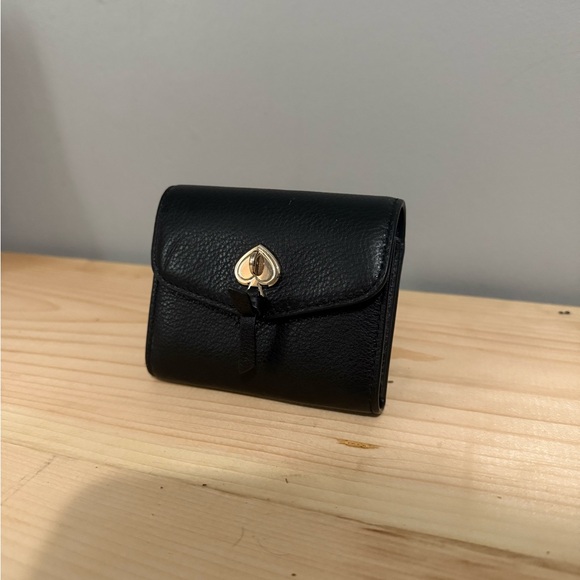 Kate Spade Black Wallet with Heart Accent - Picture 2 of 6